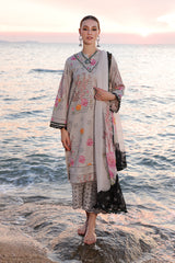 3-PC Printed Lawn Shirt with Chiffon Dupatta and Trouser CPS-AS4-04