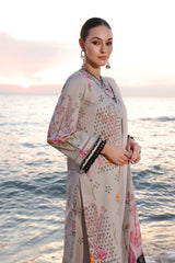 3-PC Printed Lawn Shirt with Chiffon Dupatta and Trouser CPS-AS4-04