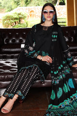 3-PC Embroidered Lawn Shirt with Embroidered Chiffon Dupatta and Trouser DSCC4-25