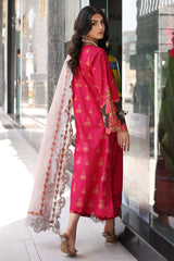 3-PC Unstitched Printed Lawn Shirt with Embroidered Chiffon Dupatta and Trouser AS4-13