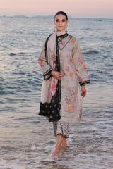 3-PC Printed Lawn Shirt with Chiffon Dupatta and Trouser CPS-AS4-04