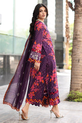 3-PC Unstitched Printed Lawn Shirt with Embroidered Dupatta and Trouser  AS4-14