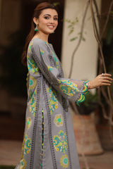 3-PC Printed Lawn Shirt with Chiffon Dupatta and Trouser DCSP4-2