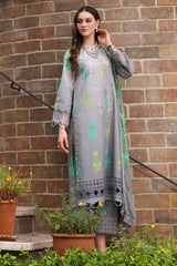 3-PC Embroidered Lawn Shirt with Embroidered Chiffon Dupatta and Trouser DSCC4-27