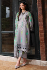 3-PC Embroidered Lawn Shirt with Embroidered Chiffon Dupatta and Trouser DSCC4-27