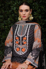 3-PC Embroidered Lawn Shirt with Embroidered Chiffon Dupatta and Trouser CIN5-10