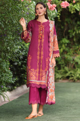 3-Pc Unstitched Embroidered Staple Suit AWE5-13