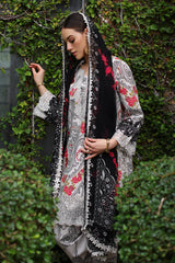 3-PC Embroidered Lawn Shirt with Embroidered Chiffon Dupatta and Trouser DSCC4-23