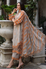 3-PC Unstitched Embroidered Printed Lawn Collection CMR5-02