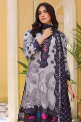 3-PC Embroidered Linen Shawl Suit SHW4-05 P