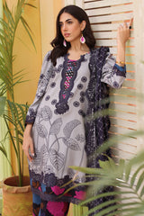 3-PC Embroidered Linen Shawl Suit SHW4-05 P