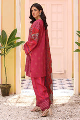 3-PC Embroidered Linen Shawl Suit SHW4-06 P