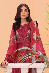 3-PC Embroidered Linen Shawl Suit SHW4-06 P