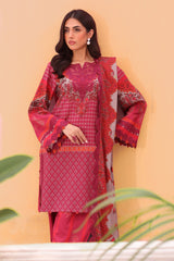 3-PC Embroidered Linen Shawl Suit SHW4-06 P