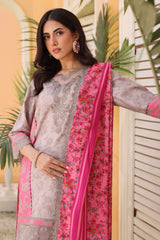 3-PC Embroidered Linen Shawl Suit SHW4-04 P