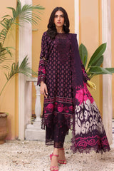 3-PC Embroidered Linen Shawl Suit SHW4-01 P