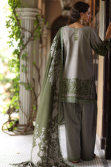 3-Pc Unstitched Embroidered Staple Suit AWE5-14