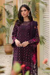 3-PC Embroidered Linen Shawl Suit SHW4-01 P