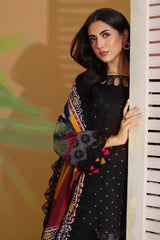 3-PC Embroidered Linen Shawl Suit SHW4-03 P