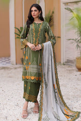 3-PC Embroidered Linen Shawl Suit SHW4-07 P