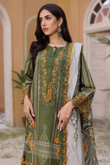 3-PC Embroidered Linen Shawl Suit SHW4-07 P