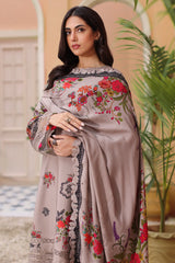 3-PC Embroidered Linen Shawl Suit SHW4-02 P