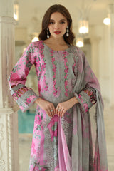 3-PC Unstitched Embroidered Lawn Collection AN5-06