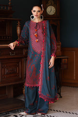3-PC Unstitched Embroidered Linen Collection ANW6-04