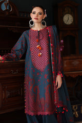 3-Pc Unstitched Embroidered Staple Suit AWE5-01
