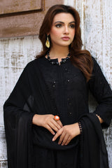 3-PC Embroidered Cotton Shirt with Chiffon Dupatta and Trouser CNP-4-055