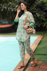 2-PC Printed Cotton Suit CPM-5-114Z