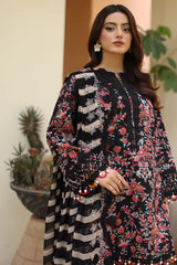 3-PC Unstitched Embroidered  Lawn  SLC27-12