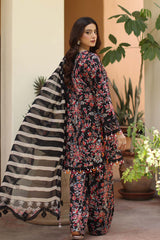 3-PC Unstitched Embroidered  Lawn  SLC27-12
