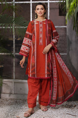 3-PC Unstitched Printed Lawn CP6-09