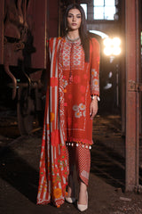 3-PC Unstitched Printed Khaddar Shirt with Printed Khaddar Dupatta CPW4-08