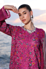 3-PC Unstitched Embroidered Lawn Shirt with Embroidered Chiffon Dupatta with Trouser RBS-AS4-06