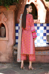 3-PC Unstitched Printed Lawn Shirt with Embroidered Chiffon Dupatta and Trouser AS4-19