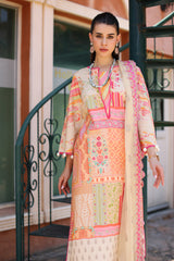 3-PC Unstitched Printed Lawn Shirt with Embroidered Chiffon Dupatta and Trouser AS4-21