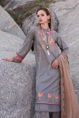 3-PC Unstitched Printed Lawn Shirt with Embroidered Chiffon Dupatta and Trouser AS4-27