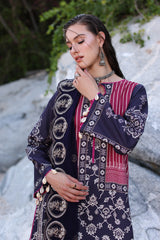 3-PC Unstitched Printed Lawn Shirt with Embroidered Chiffon Dupatta and Trouser AS4-23