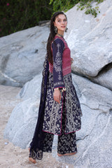 3-PC Unstitched Printed Lawn Shirt with Embroidered Chiffon Dupatta and Trouser AS4-23