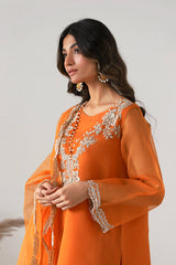 3-PC Embroidered Organza Shirt with Organza Dupatta with Trouser CMA-3-201