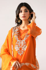 3-PC Embroidered Organza Shirt with Organza Dupatta with Trouser CMA-3-201