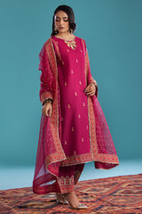 3-PC Embroidered Lawn Shirt and Organza Dupatta and Trouser CNP-4-048