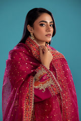 3-PC Embroidered Lawn Shirt and Organza Dupatta and Trouser CNP-4-048