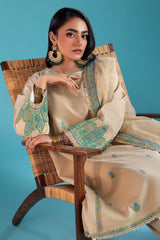 3-PC Embroidered Lawn Shirt with Organza Dupatta and Trouser CNP-4-037
