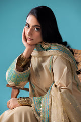 3-PC Embroidered Lawn Shirt with Organza Dupatta and Trouser CNP-4-037