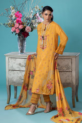 3-PC Embroidered Lawn Shirt with Chiffon Dupatta and Trouser CNP-4-45A