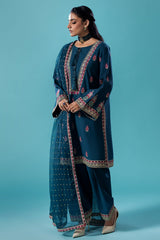 3-PC Embroidered Lawn Shirt with Organza Dupatta and Trouser  CNP-4-044