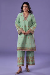 3-PC Embroidered Lawn Shirt with Organza Dupatta and Trouser CNP-4-045